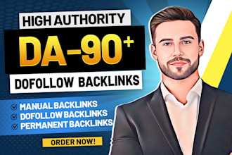 high authority da 90 seo dofollow backlinks link building for google top ranking