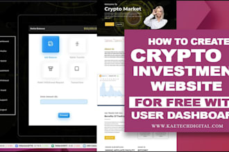 create cryptocurrency investment, finance, smart contract minting website