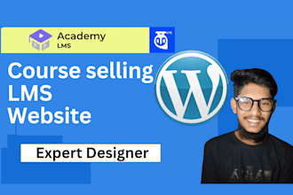 create course selling lms website using academy lms