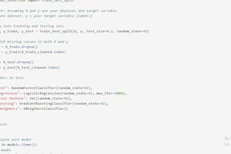 develop machine learning models for your biomedical data