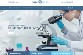 design medical website clinic, dental, home care redesign clinic and medical web