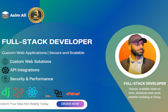 be your full stack developer django laravel and react