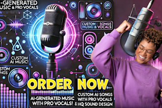 create ai generated music with professional voice custom and sound design
