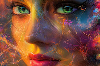 paint your abstract art, portrait, oil paint, digital art