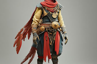 desing a realistic fantasy character for anything