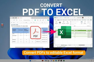 convert PDF to excel