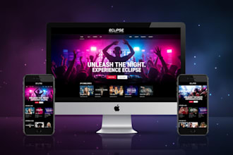 night club website design pub, bar, lounge website party event website