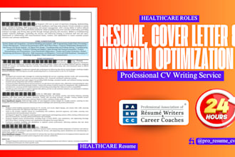 rewrite your resume or cv for medical, nursing, hca, surgical roles