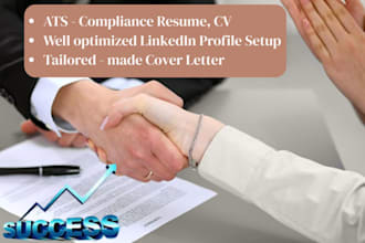 do ats resume, cv writing, cover letter,  linkedin profile setup and qr code