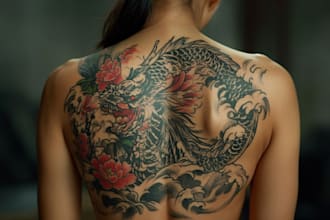 tailored japanese tattoo designs by expert