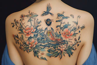 draw a japanese or oriental tattoo design for you