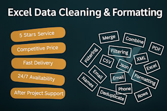 organize, clean, and merge your data for accurate results