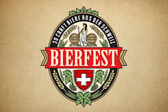 design a retro vintage beer festival logo in 1 day