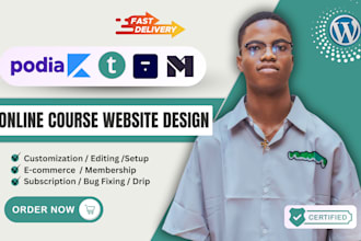 create online course website on mighty networks podia thinkific kajabi teachable