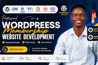 build wordpress membership website, subscription website, memberpress, peepso