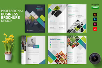 design brocure, company profile, annual report, proposal, catalog and booklet