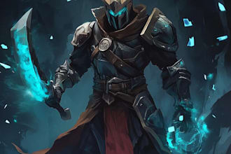make a game character art or fantasy character illustration