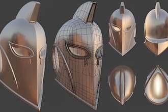 do 3d cosplay model action figure 3d mask 3d weapon helmet amor for 3d printing