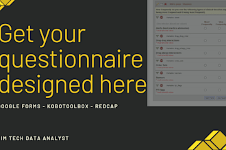 create questionnaires using kobotoolbox, google form, redcap