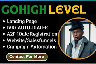 gohighlevel website landing page funnel automation ghl a2p chatbot ai