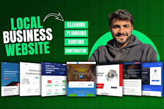 design cleaning, plumbing, electrician, solar, roofing, hvac, contractor website
