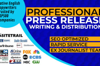 do press release writing and PR distribution SEO submit UK press release haro