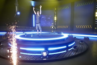 create a 3d stage lighting and stage design for your event or show
