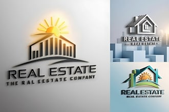 do modern property, construction, mortgage and real estate logo design