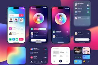 create an animated UI UX design for app or website