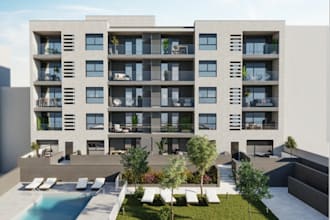 create exterior house elevation,interior design,3d ikea rendering,floor plan,bim