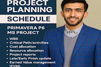 prepare construction schedule with gantt chart using primavera p6