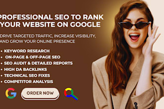 seo website or store optimization with audit, on page, off page and backlinks