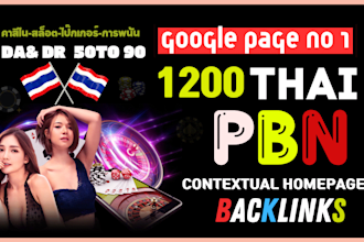 make high quality thai dofollow SEO homepage backlinks