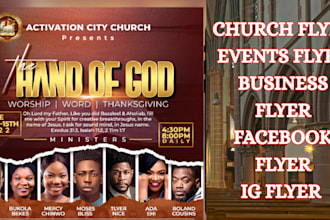 design an amazing church flyer, event flyer, book release flyer design