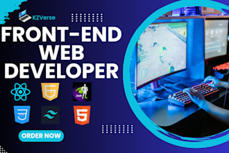 design a responsive frontend website using react, tailwind CSS,and figma to HTML