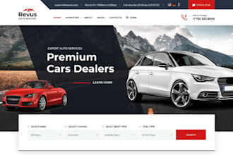 build dynamic car dealership website, car rental website with crocoblock
