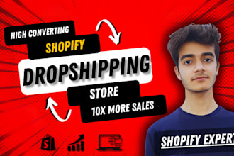 build professional shopify website shopify dropshipping store for your buisness