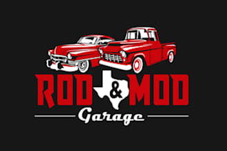 design beautiful rod mod garage logo