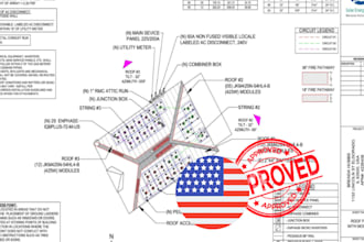 create solar pv system plans, electrical drawings for approval  on autocad