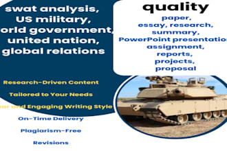 do swat analysis, US military, world government, united nation, global relations