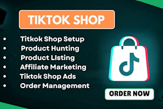 set up and manage tiktok shop, tiktok shop ads and affiliate marketing