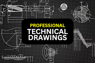 do technical drawing with solidworks, 3d product model, 3d cad product design