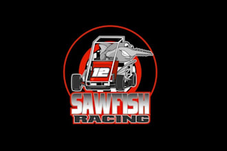 design necessary car racing team logo