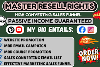 setup email marketing campaign to promote master resell rights courses sales