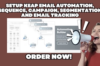 setup keap email automation, sequence, campaign, segmentation and email tracking