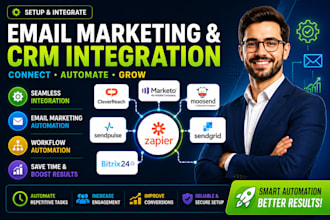 setup cleverreach marketo moosend sendpulse sendgrid bitrix24 zapier integration