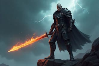 draw concept art of knights, medieval, dark fantasy warriors character