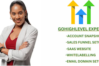 build your gohighlevel white label saas website ghl saas pro account