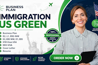 create immigration business plan for eb2 niw, e2, l1 visa USA cover letter