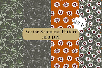 create unique floral seamless pattern for fabric and textile